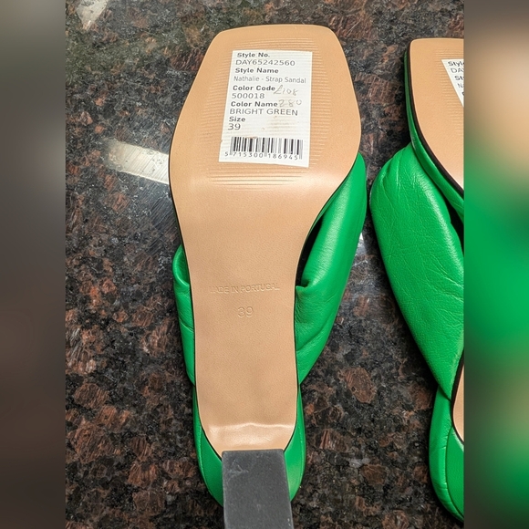 Day Birger et Mikkelsen Nathalie- Strap Sandal (bright green leather heels) - Picture 10 of 14